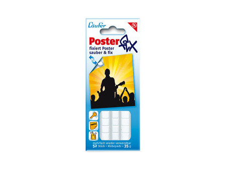 Läufer Pastille adhésive Posterfix, détachable, blanc
