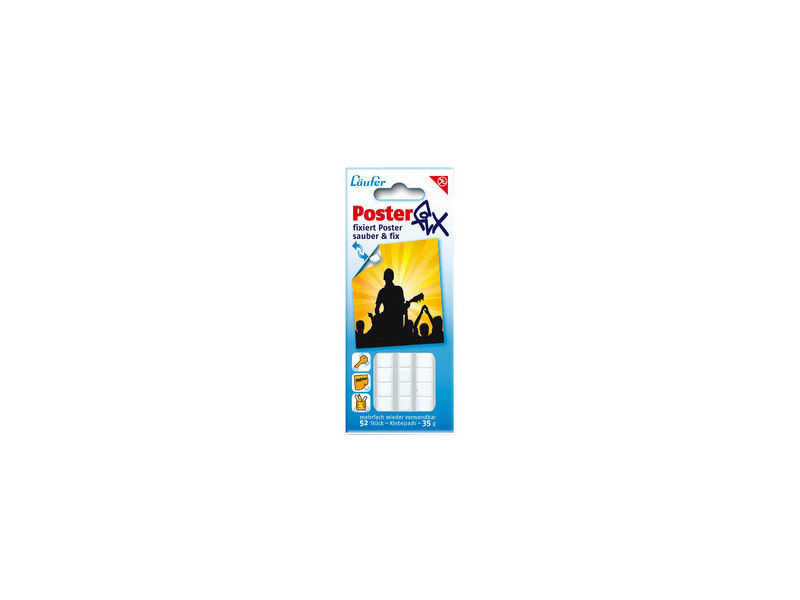 Läufer Pastille adhésive Posterfix, détachable, blanc