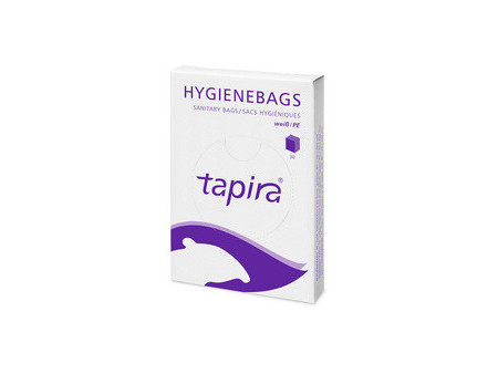 Tapira Sachet hygiénique en PE, non imprimé, blanc