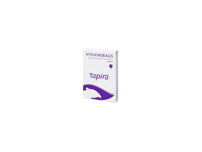 Tapira Sachet hygiénique en PE, non imprimé, blanc