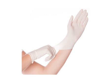 HYGOSTAR Gant latex SKIN, M, poudré, blanc