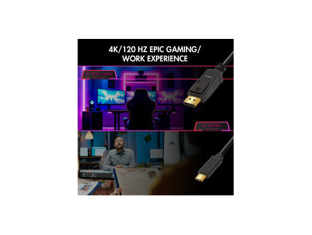 LogiLink Câble de connexion USB-C - DisplayPort, 3,0 m, noir