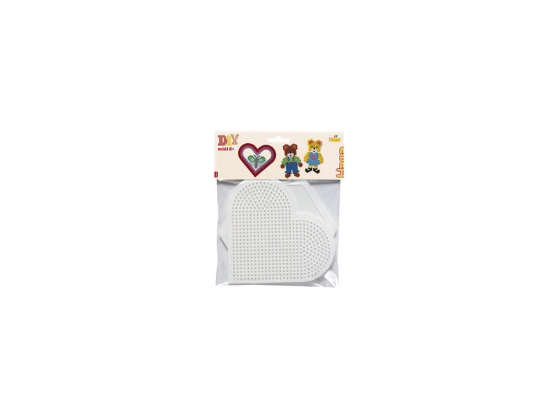 HAMA Plaque pour perles midi 'coeur, hexagone', grand