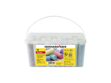 EBERHARD FABER Craie de trottoir, seau en plastique de 50