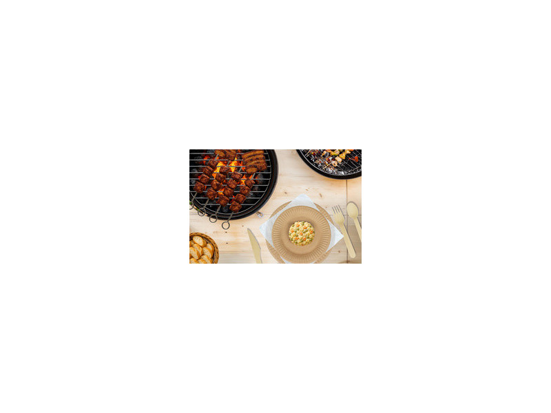 kangaro Assiette en carton, rond, diamètre: 190 mm, marron