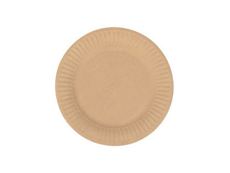 kangaro Assiette en carton, rond, diamètre: 230 mm, marron