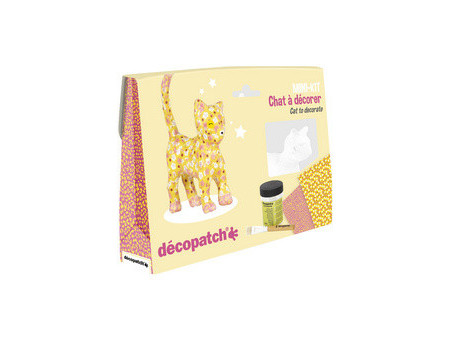 décopatch Kit papier mâché 'Chat', 5 pièces