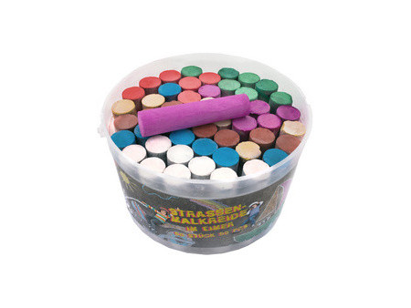JAMASIA Craie de trottoir, seau en plastique de 50