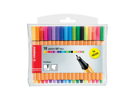 STABILO Feutre à pointe fine point 88 Mini, étui plastique