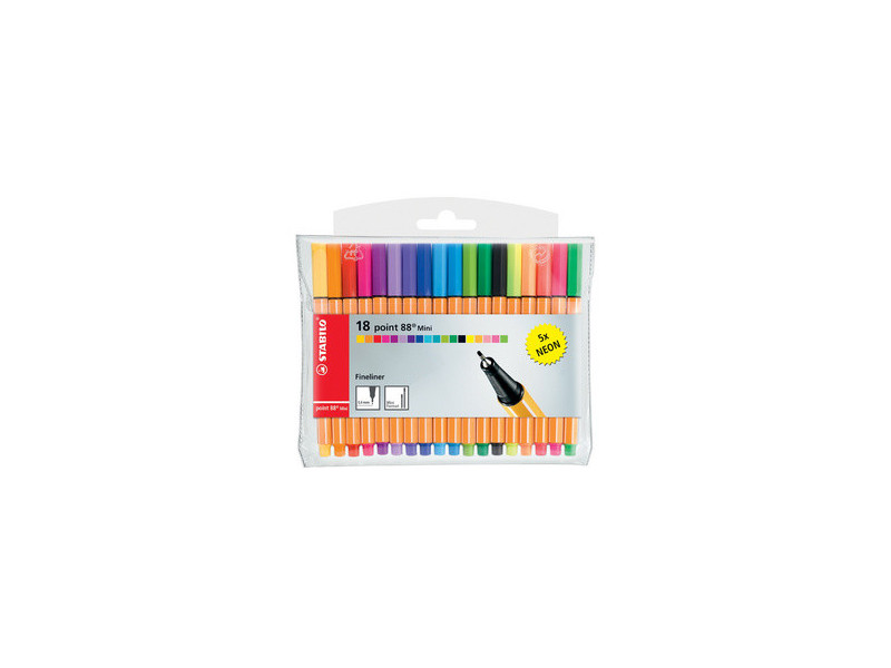 STABILO Feutre à pointe fine point 88 Mini, étui plastique
