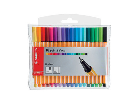 STABILO Feutre à pointe fine point 88 Mini, étui plastique