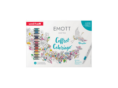 uni-ball Feutre EMOTT, étui carton de 16 pièces