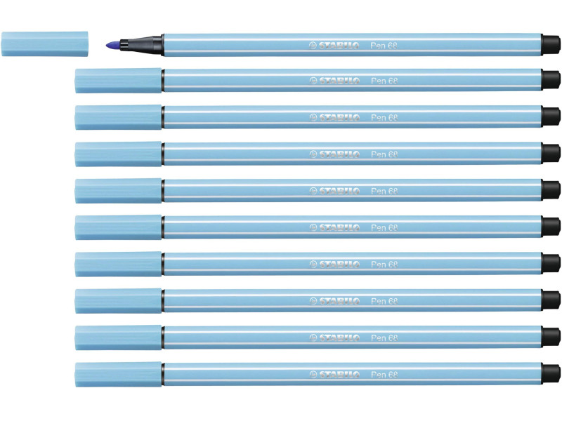 STABILO Stylo feutre Pen 68, bleu azur