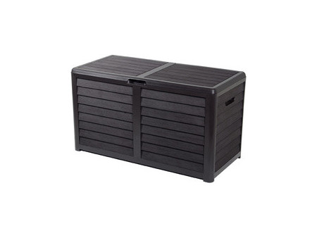 EDA Coffre de jardin BAYA, 420 L, aspect bois, anthracite