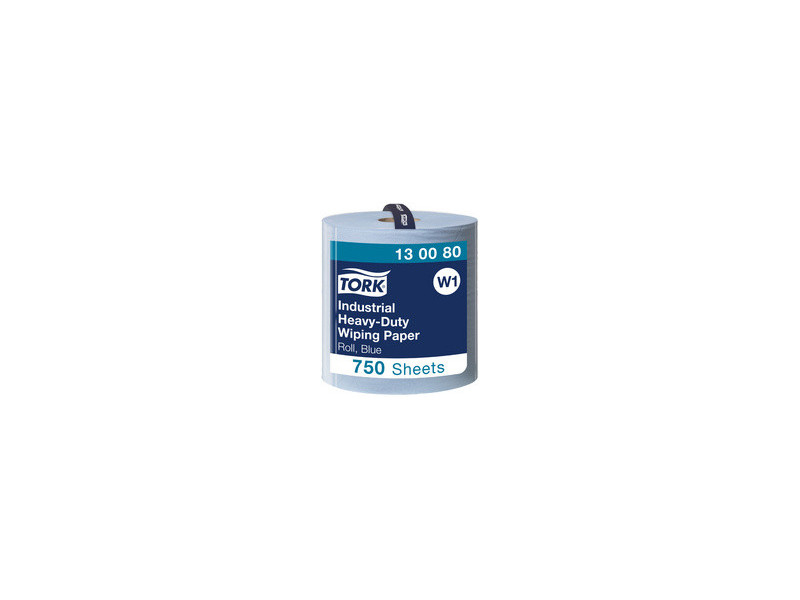 TORK Rouleau de papier nettoyant industriel, 255 m, bleu