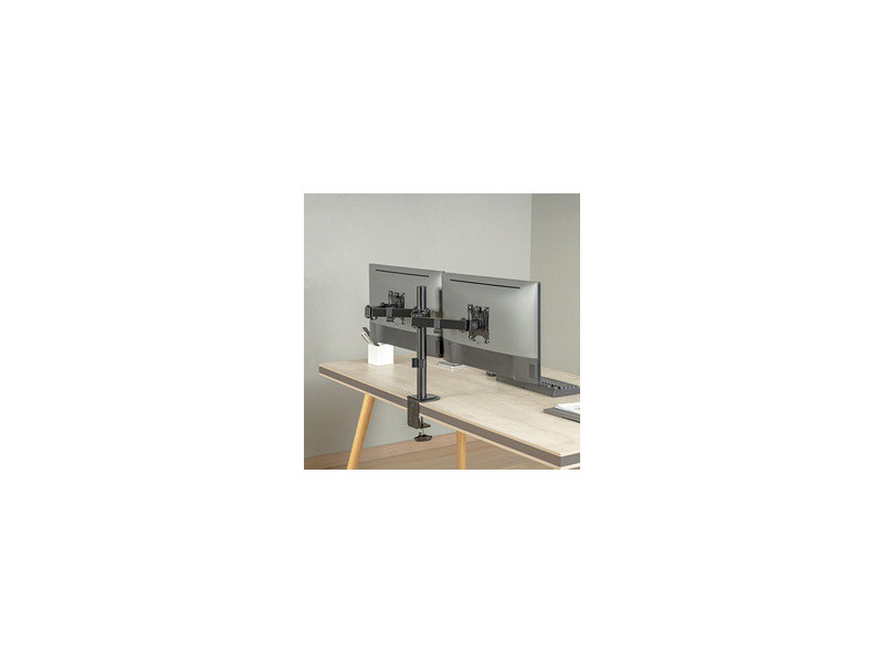 LogiLink Bras support double, longueur du bras: 376 mm, noir
