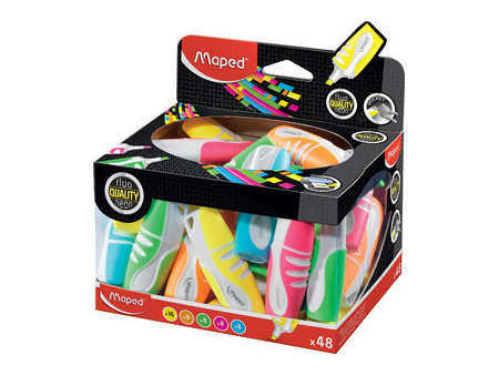 Maped Surligneur FLUO'PEPS Soft Pocket, présentoir de 48