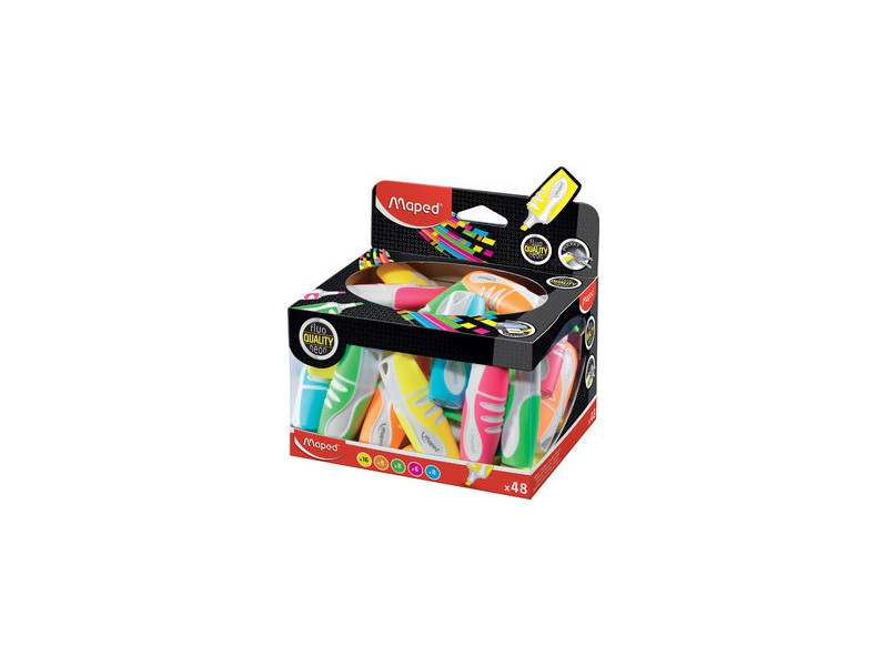 Maped Surligneur FLUO'PEPS Soft Pocket, présentoir de 48