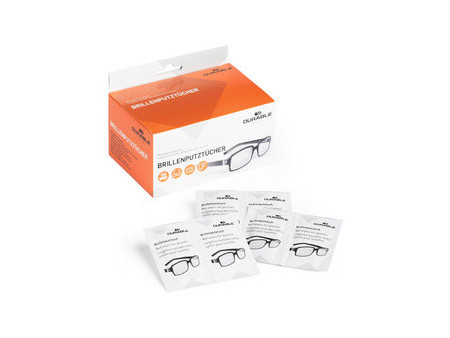 DURABLE Lingette nettoyante pour lunettes, paquet de 100