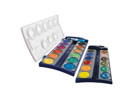 Pelikan Boîte de peinture standard d'école K12, 12 couleurs