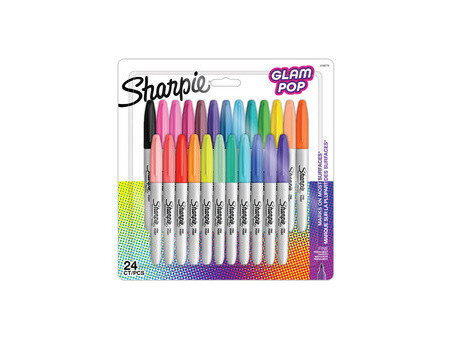 Sharpie Marqueur permanent FINE 'Glam Pop', blister de 34