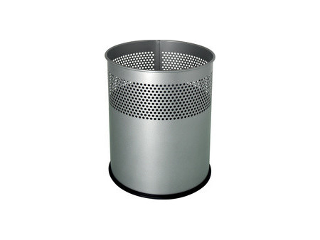 helit Corbeille à papier en acier 'the dot', 15 L, noir