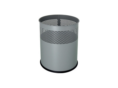 helit Corbeille à papier en acier 'the dot', 15 L, noir