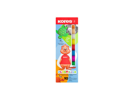 Kores Pâte à modeler 'PLASTILINA', boîte de 10 couleurs