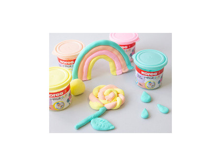 Kores Pâte à modeler 'Magic Clay Pastel', assorti