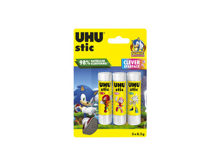 UHU Bâton de colle stic SONIC, 3 x 21 g, blister