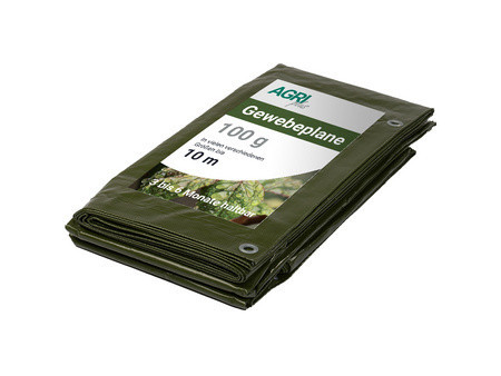 AGRIplus Bâche toile avec oeillets, 3 x 4 m, 100 g, vert