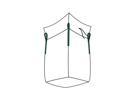 dm-folien Big Bag avec jupe & goulotte, 900 x 900 mm, blanc