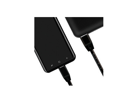 LogiLink Câble USB 2.0 avec règle, USB-A - USB-C mâle, noir