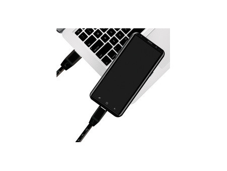 LogiLink Câble USB 2.0 avec règle, USB-A - USB-C mâle, noir