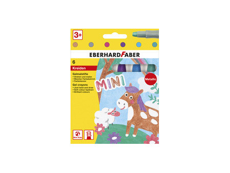 EBERHARD FABER Craie gel Metallic, étui en carton de 6