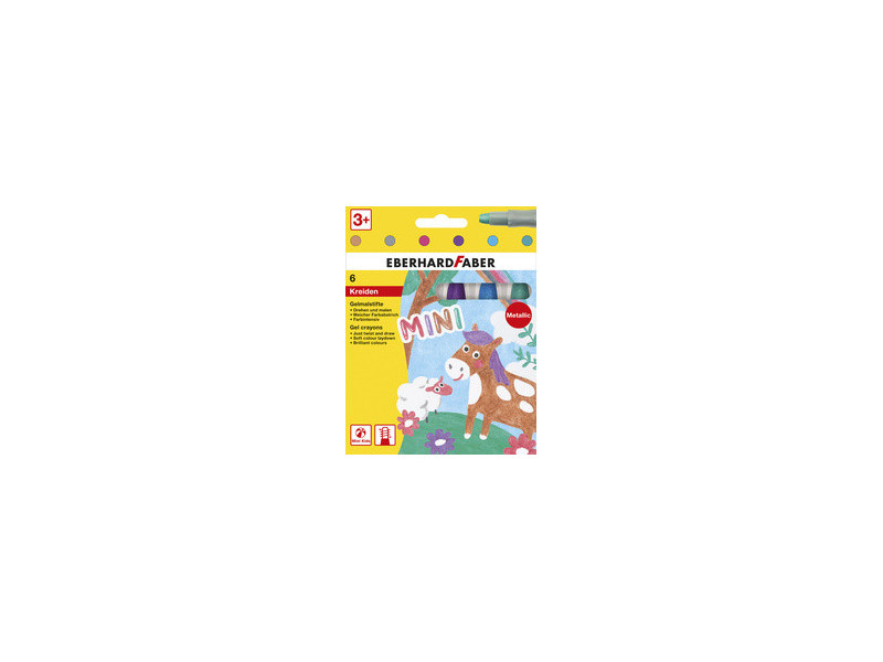 EBERHARD FABER Craie gel Metallic, étui en carton de 6
