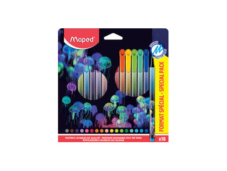 Maped Feutre DEEPSEA PARADISE, étui en carton de 12