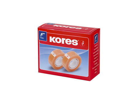 Kores Ruban adhésif standard, 19 mm x 33 m, transparent