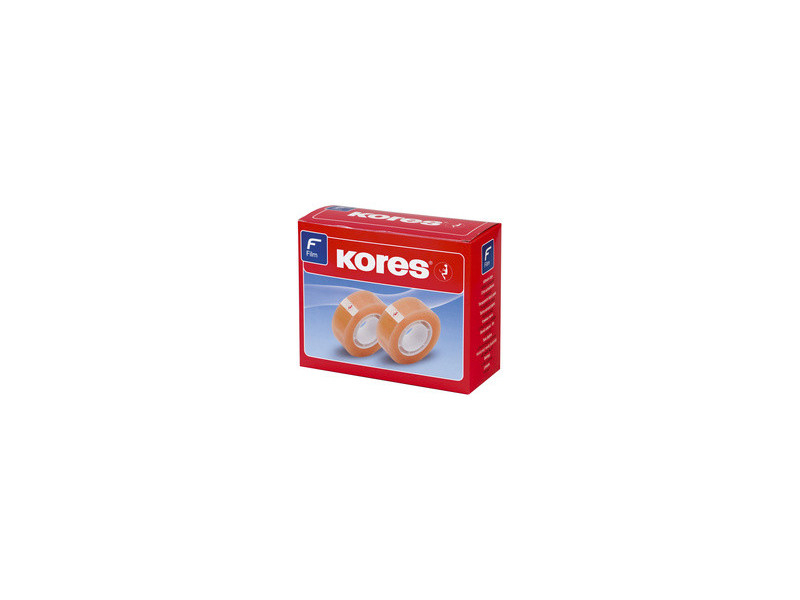 Kores Ruban adhésif standard, 19 mm x 33 m, transparent
