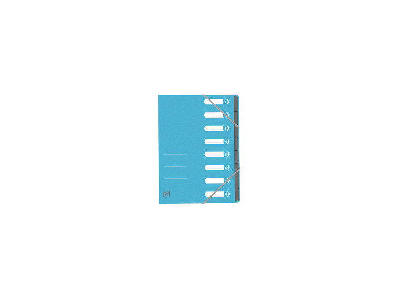 Oxford Trieur Top File+, A4, 8 compartiments, bleu clair