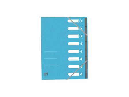 Oxford Trieur Top File+, A4, 8 compartiments, bleu clair