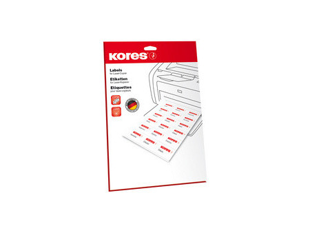 Kores Etiquette universelle, diamètre: 24 mm, blanc