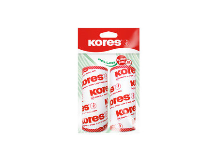 Kores Rouleau adhésif anti-peluches avec poignée,80 feuilles