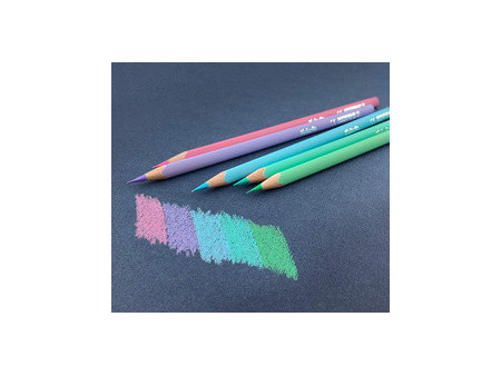 Kores Crayon de couleur 'Kolores Pastel', étui carton de 12