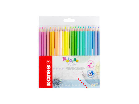 Kores Crayon de couleur 'Kolores Pastel', étui carton de 24