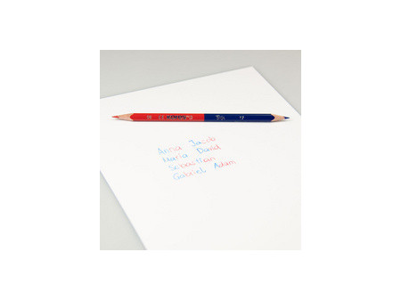 Kores Crayons de couleur TWIN, triangulaire, bleu / rouge