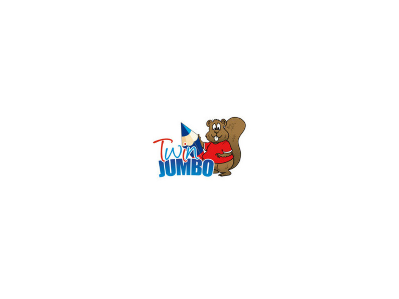 Kores Crayon de couleur TWIN Jumbo, bleu/rouge, triangulaire