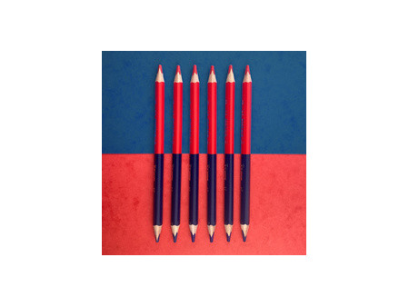 Kores Crayon de couleur TWIN Jumbo, bleu/rouge, triangulaire