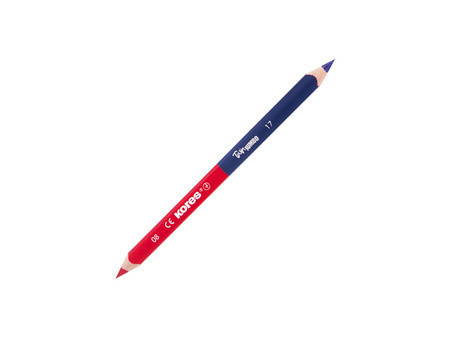 Kores Crayon de couleur TWIN Jumbo, bleu/rouge, triangulaire
