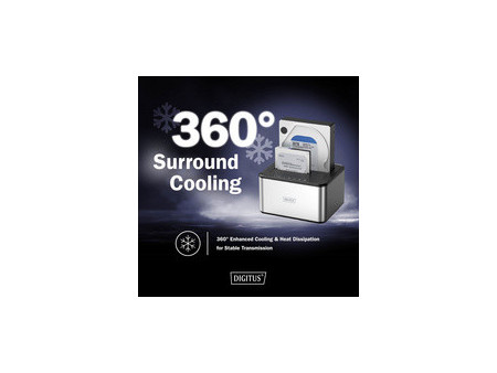 DIGITUS Station d'accueil USB 3.0 Duale SATA HDD 2,5'/3,5'